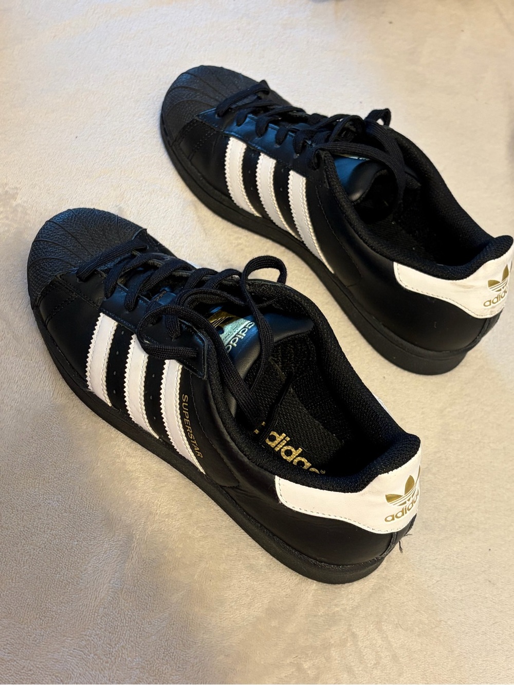 adidas Black/White Women's Superstar Low-Top Sneakers
